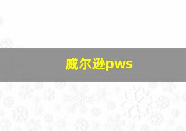 威尔逊pws