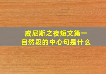 威尼斯之夜短文第一自然段的中心句是什么