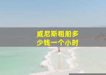 威尼斯租船多少钱一个小时