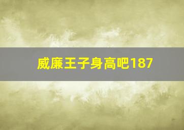 威廉王子身高吧187