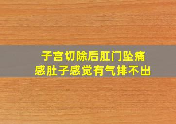 子宫切除后肛门坠痛感肚子感觉有气排不出