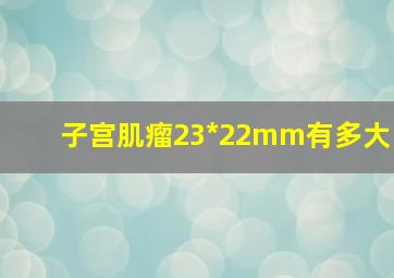 子宫肌瘤23*22mm有多大