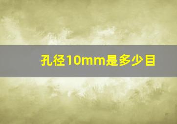 孔径10mm是多少目