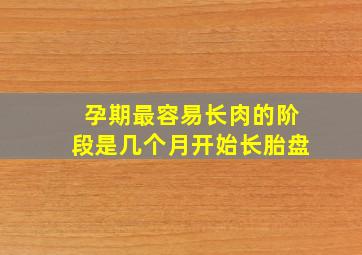 孕期最容易长肉的阶段是几个月开始长胎盘