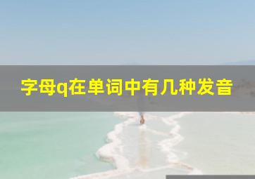 字母q在单词中有几种发音