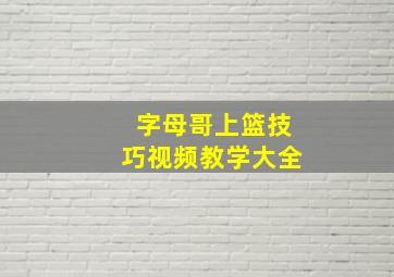 字母哥上篮技巧视频教学大全