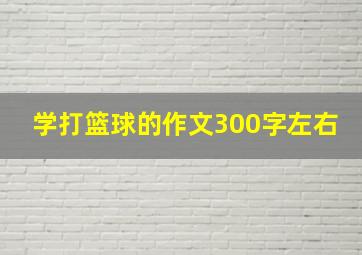 学打篮球的作文300字左右