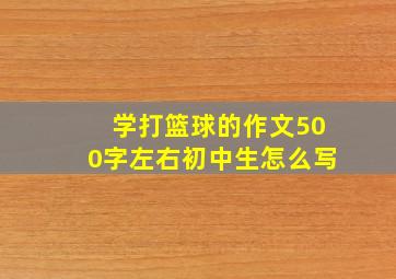 学打篮球的作文500字左右初中生怎么写