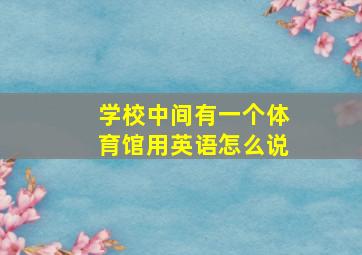 学校中间有一个体育馆用英语怎么说