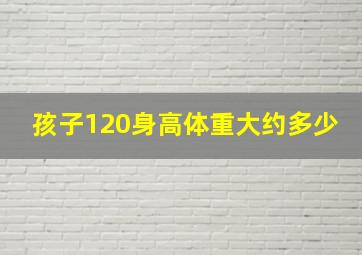 孩子120身高体重大约多少