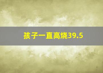 孩子一直高烧39.5