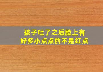 孩子吐了之后脸上有好多小点点的不是红点