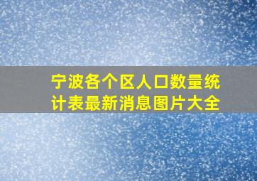 宁波各个区人口数量统计表最新消息图片大全