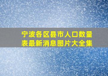 宁波各区县市人口数量表最新消息图片大全集