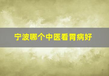 宁波哪个中医看胃病好