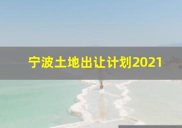 宁波土地出让计划2021