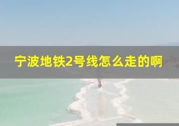 宁波地铁2号线怎么走的啊