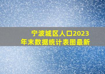 宁波城区人口2023年末数据统计表图最新