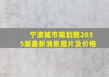 宁波城市规划图2035版最新消息图片及价格