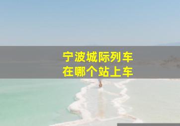 宁波城际列车在哪个站上车