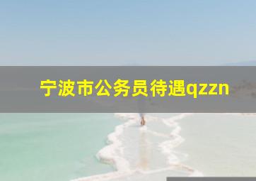 宁波市公务员待遇qzzn