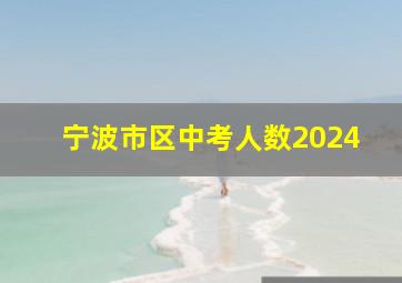 宁波市区中考人数2024