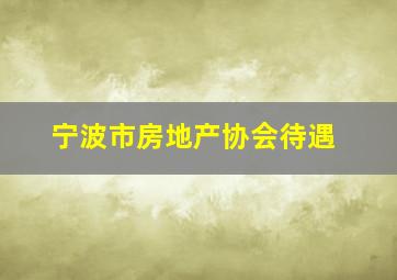 宁波市房地产协会待遇