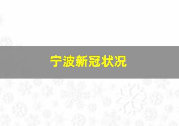 宁波新冠状况