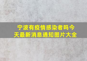 宁波有疫情感染者吗今天最新消息通知图片大全