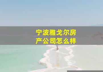 宁波雅戈尔房产公司怎么样