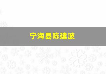 宁海县陈建波