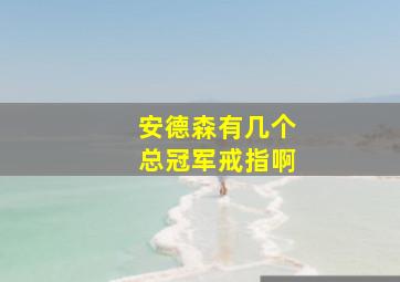 安德森有几个总冠军戒指啊