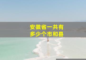 安徽省一共有多少个市和县