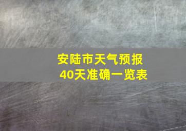 安陆市天气预报40天准确一览表