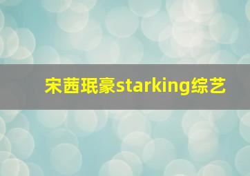 宋茜珉豪starking综艺