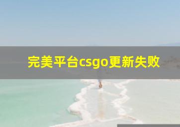 完美平台csgo更新失败