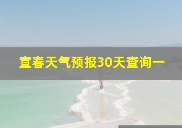 宜春天气预报30天查询一