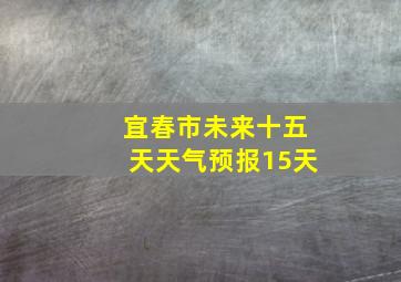 宜春市未来十五天天气预报15天