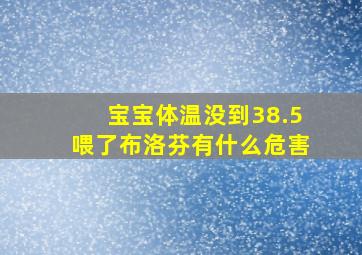 宝宝体温没到38.5喂了布洛芬有什么危害