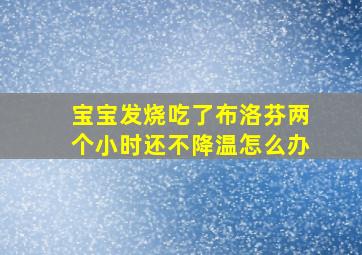 宝宝发烧吃了布洛芬两个小时还不降温怎么办