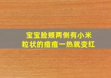 宝宝脸颊两侧有小米粒状的痘痘一热就变红