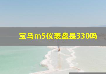 宝马m5仪表盘是330吗