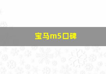 宝马m5口碑