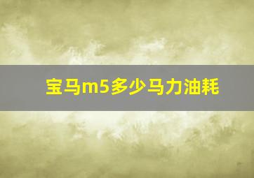 宝马m5多少马力油耗