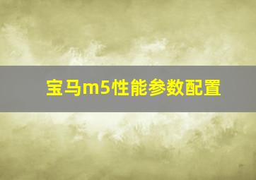 宝马m5性能参数配置