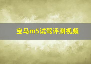 宝马m5试驾评测视频