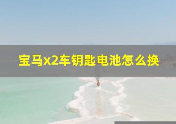 宝马x2车钥匙电池怎么换