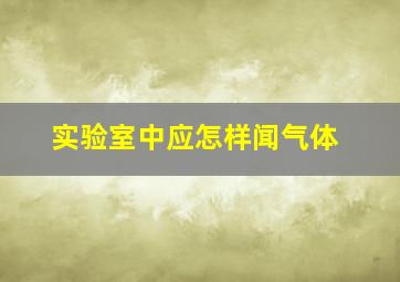 实验室中应怎样闻气体