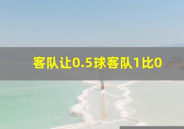 客队让0.5球客队1比0