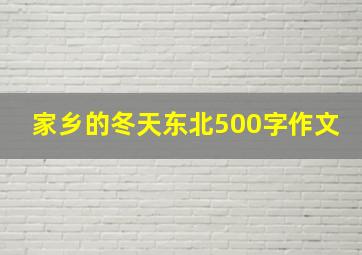 家乡的冬天东北500字作文